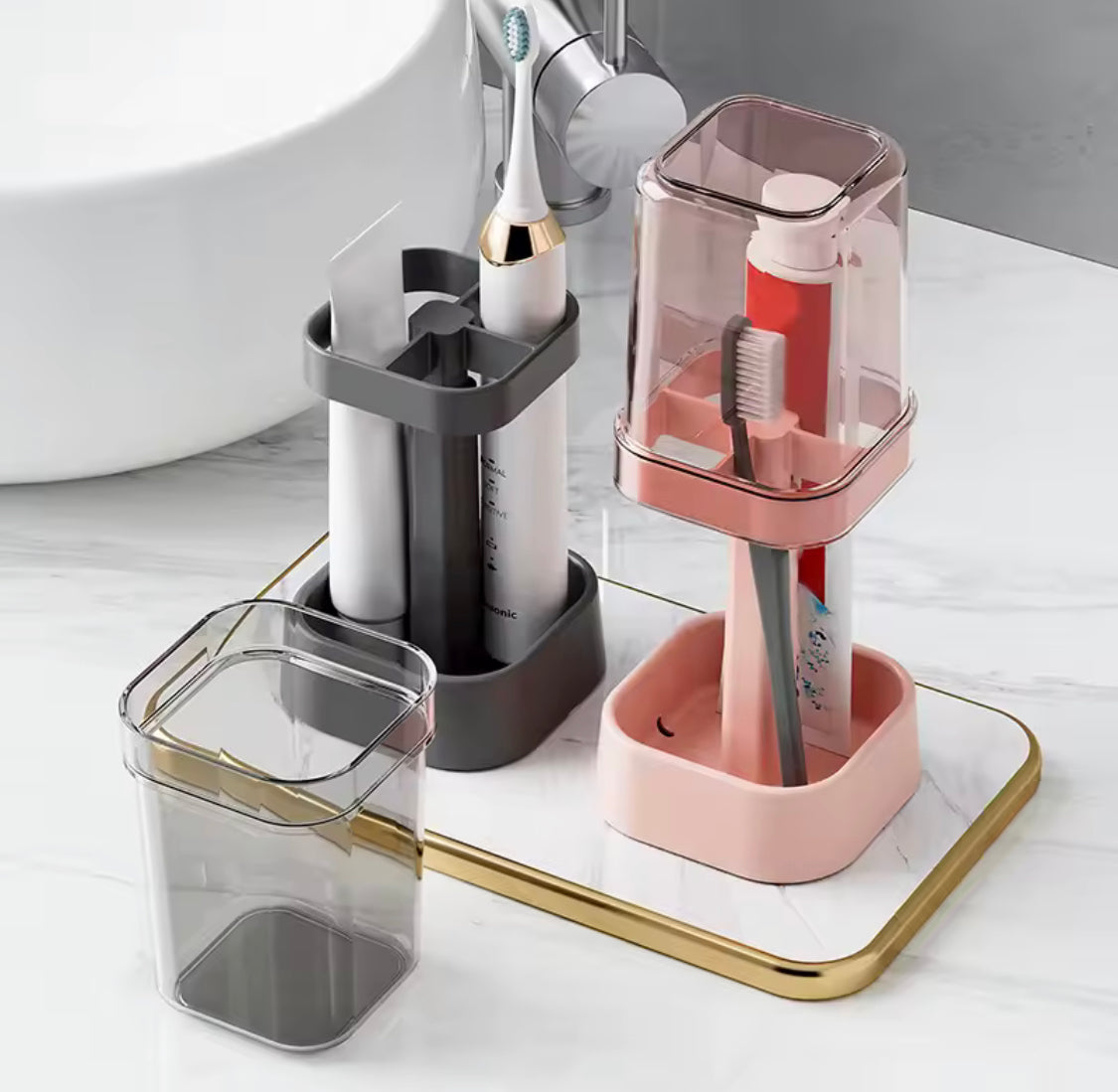 Lamp Style Toothbrush Storage Case, Toothbrush Holder Set With Gargle Cup, Portable Bathroom Toothbrush Holder Lamp Style Toothbrush Storage Case, Toothbrush Holder Set With Gargle Cup, Portable Bathroom Toothbrush Holder